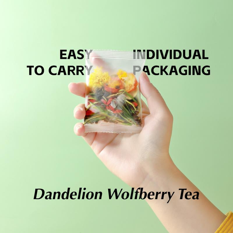 Dandelion Wolfberry Tea - Dandelion Goji Berry Tea - 100% Natural Dandelion Leaves & Roots | 150G per Pack | Caffeine Free
