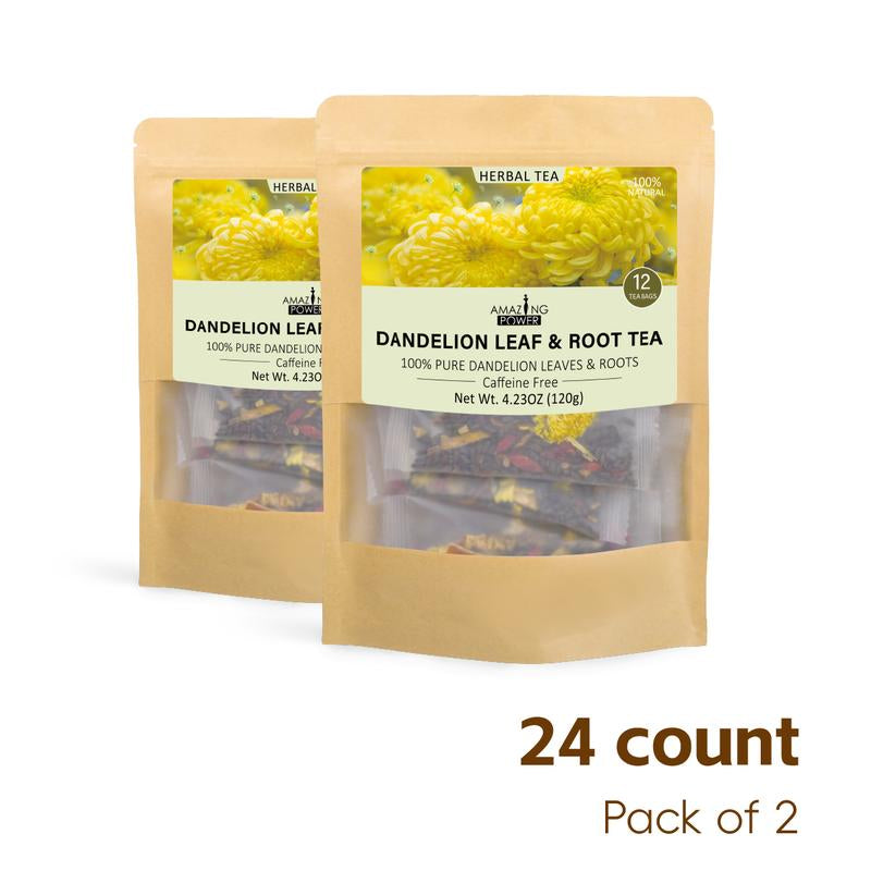 Dandelion Wolfberry Tea - Dandelion Goji Berry Tea - 100% Natural Dandelion Leaves & Roots | 150G per Pack | Caffeine Free