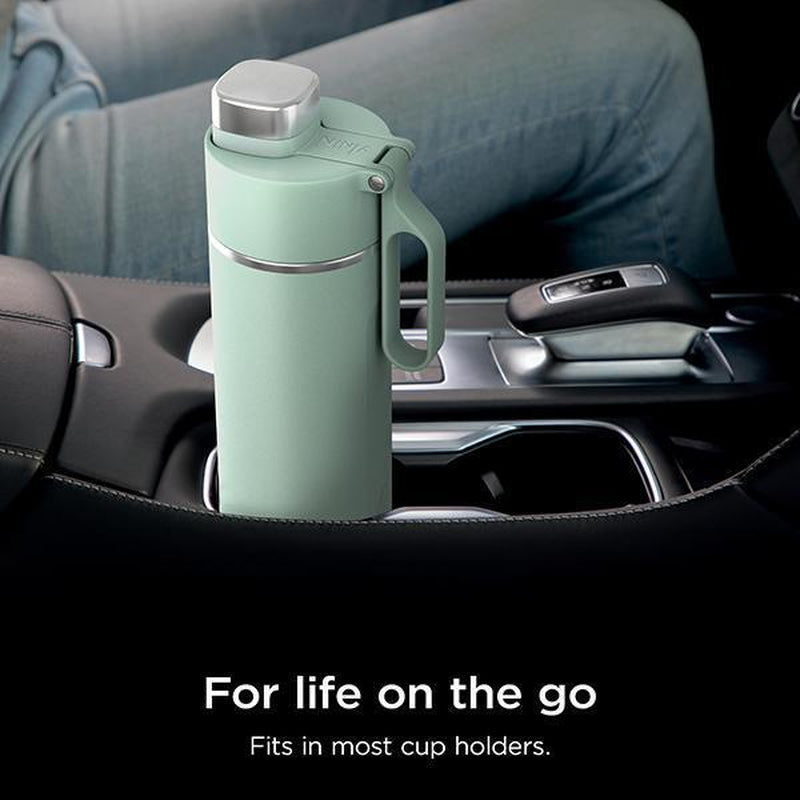 Ninja Thirsti 24Oz. Travel Ninja DW2401 Thirsti 24Oz Travel Water Bottle, for Carbonated Sparkling Drinks, Colder and Fizzier Longer, Leak Proof